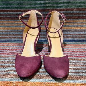 Michael Kors Purple Heels with Ankle Strap and Stiletto Heel